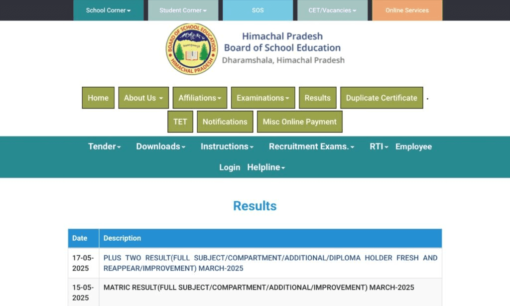 HPBOSE 12th Result 2025 Out