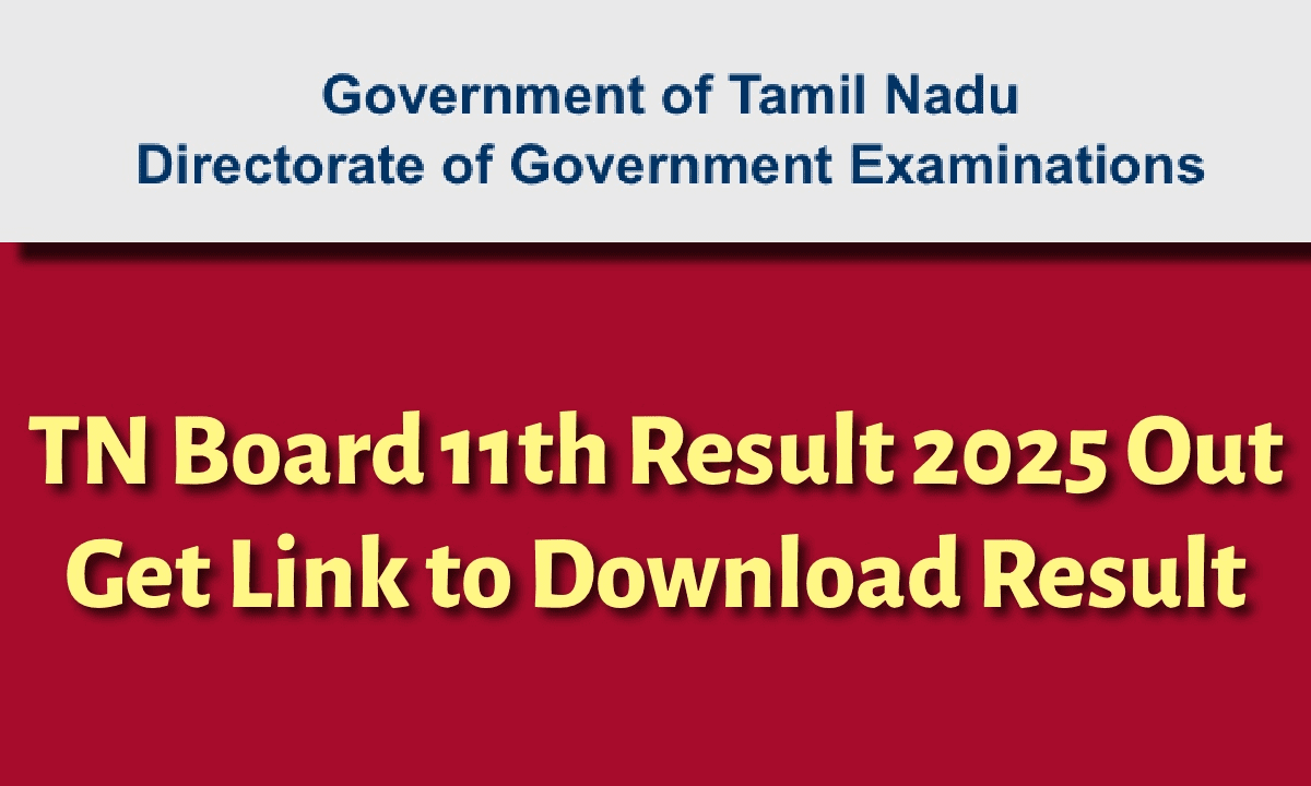TN 11th Result 2025 Out