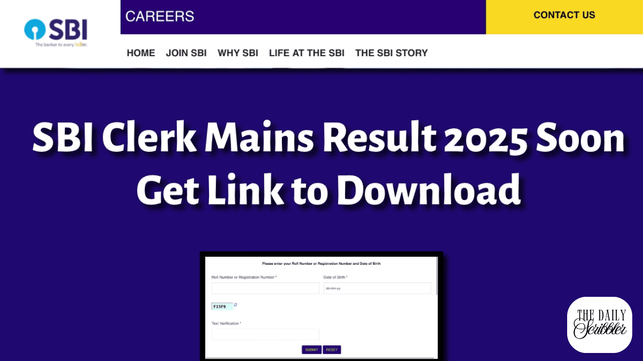 SBI Clerk Mains Result 2025