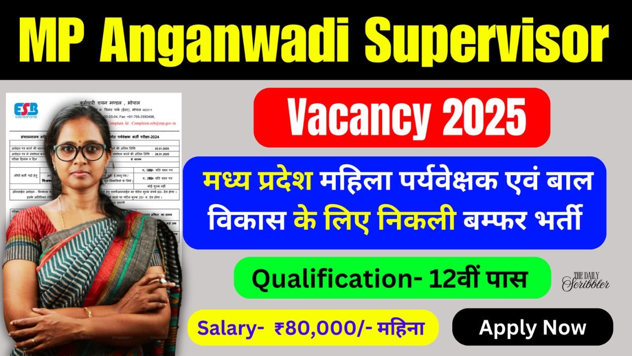 Anganwadi Supervisor Vacancy 2025